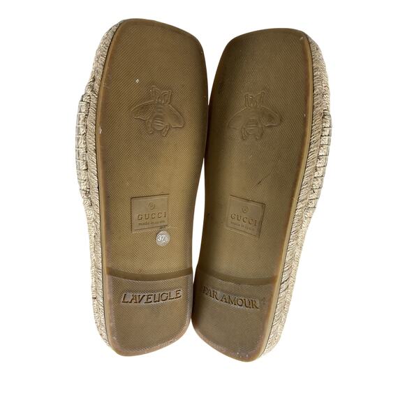 Gucci Interlocking G White Leather Cut Out Slide Sandals Size 7.5 - Picture 7 of 7